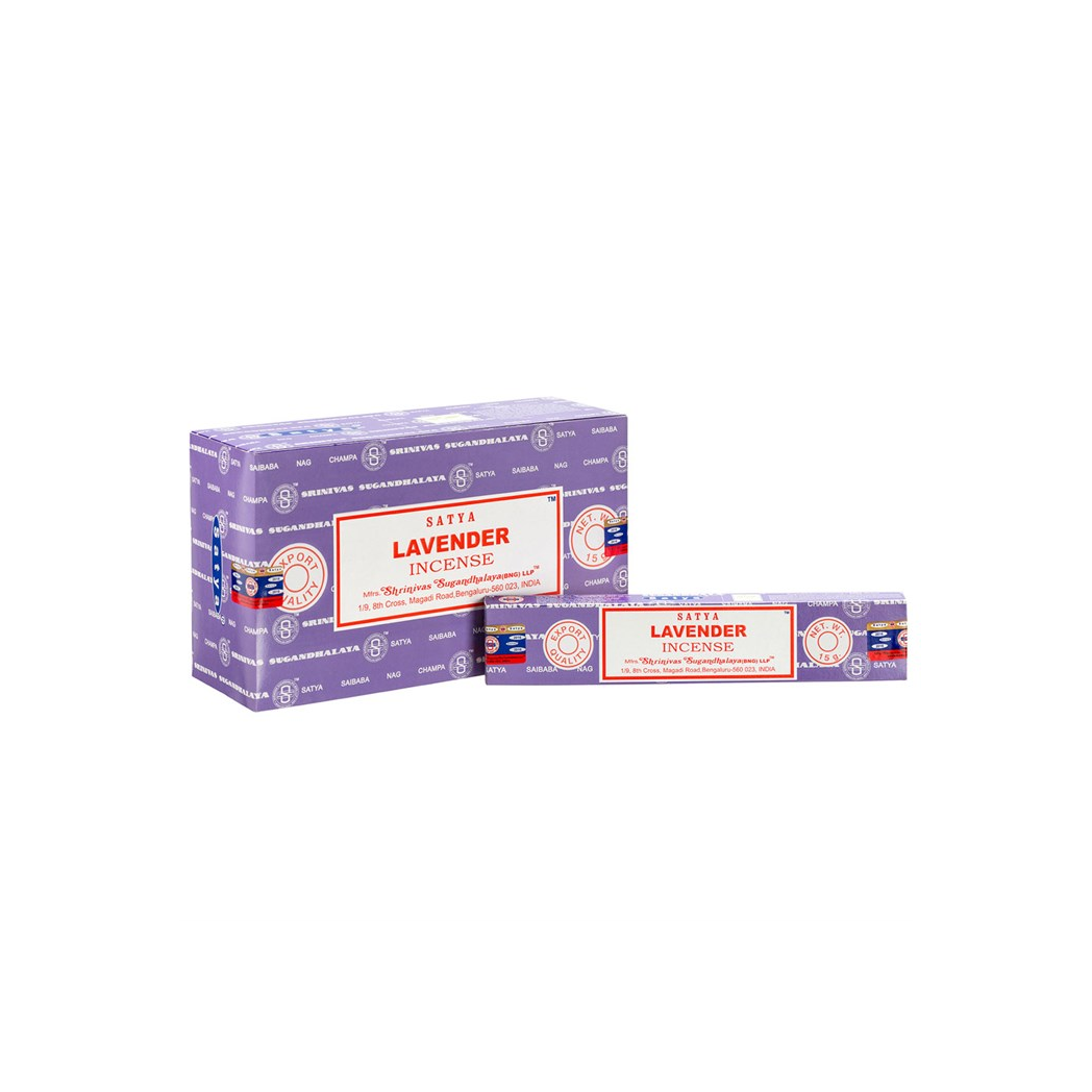 Set of 12 Lavender Incense Sticks by Satya (12/50) N/A