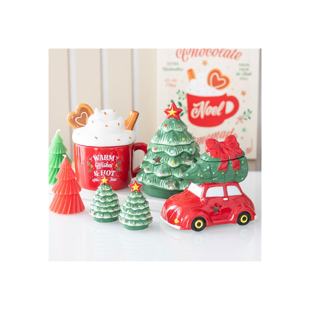 Nostalgic Car with Christmas Tree Ceramic Oil Burner and Wax Warmer N/A