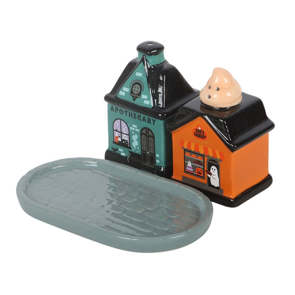 Spooky Street Salt and Pepper Shakers N/A