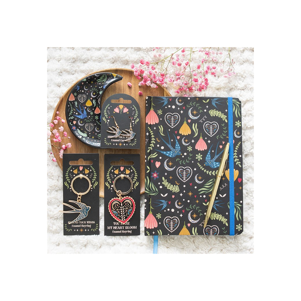 Midnight Bloom Print A5 Notebook N/A