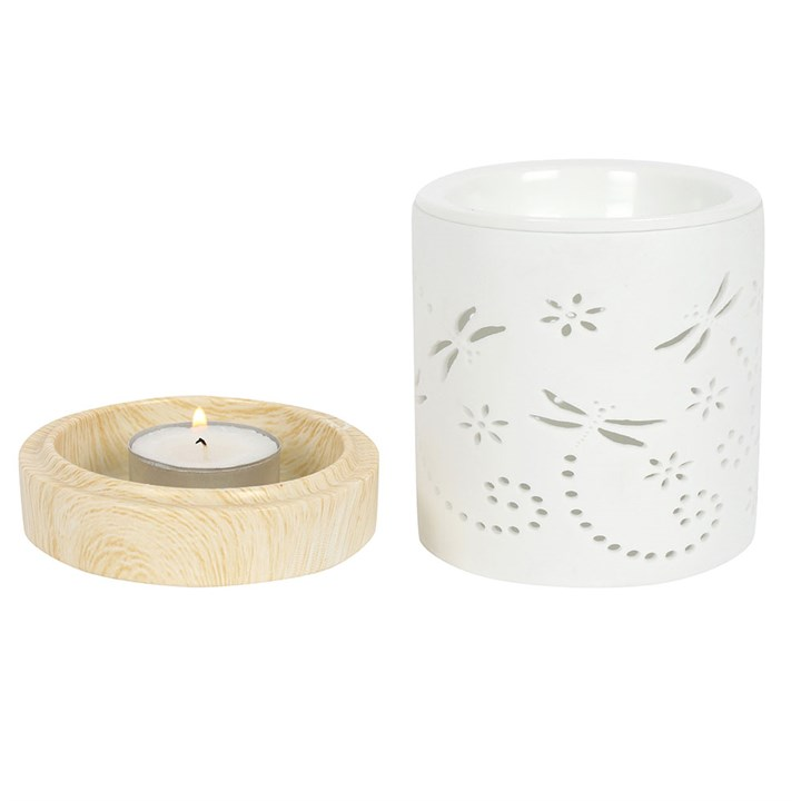Dragonfly oil burner nature inspired home decor