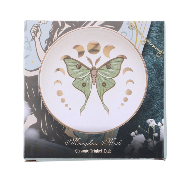 Moonphase Moth Trinket Dish N/A
