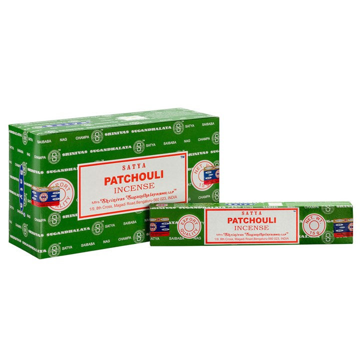 Set of 12 Patchouli Incense Sticks by Satya (12/50) N/A