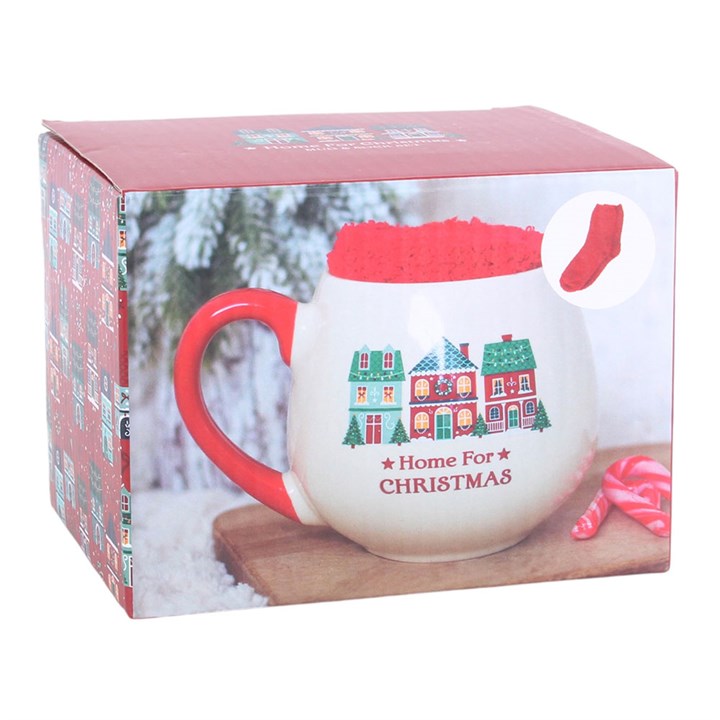 Home for Christmas Mug and Socks Set N/A