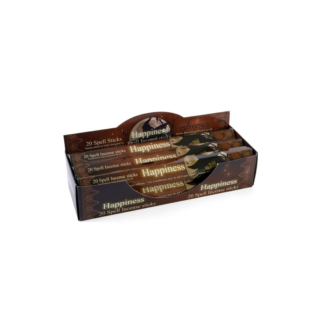 Set of 6 Packets of Happiness Spell Incense Sticks by Lisa Parker N/A