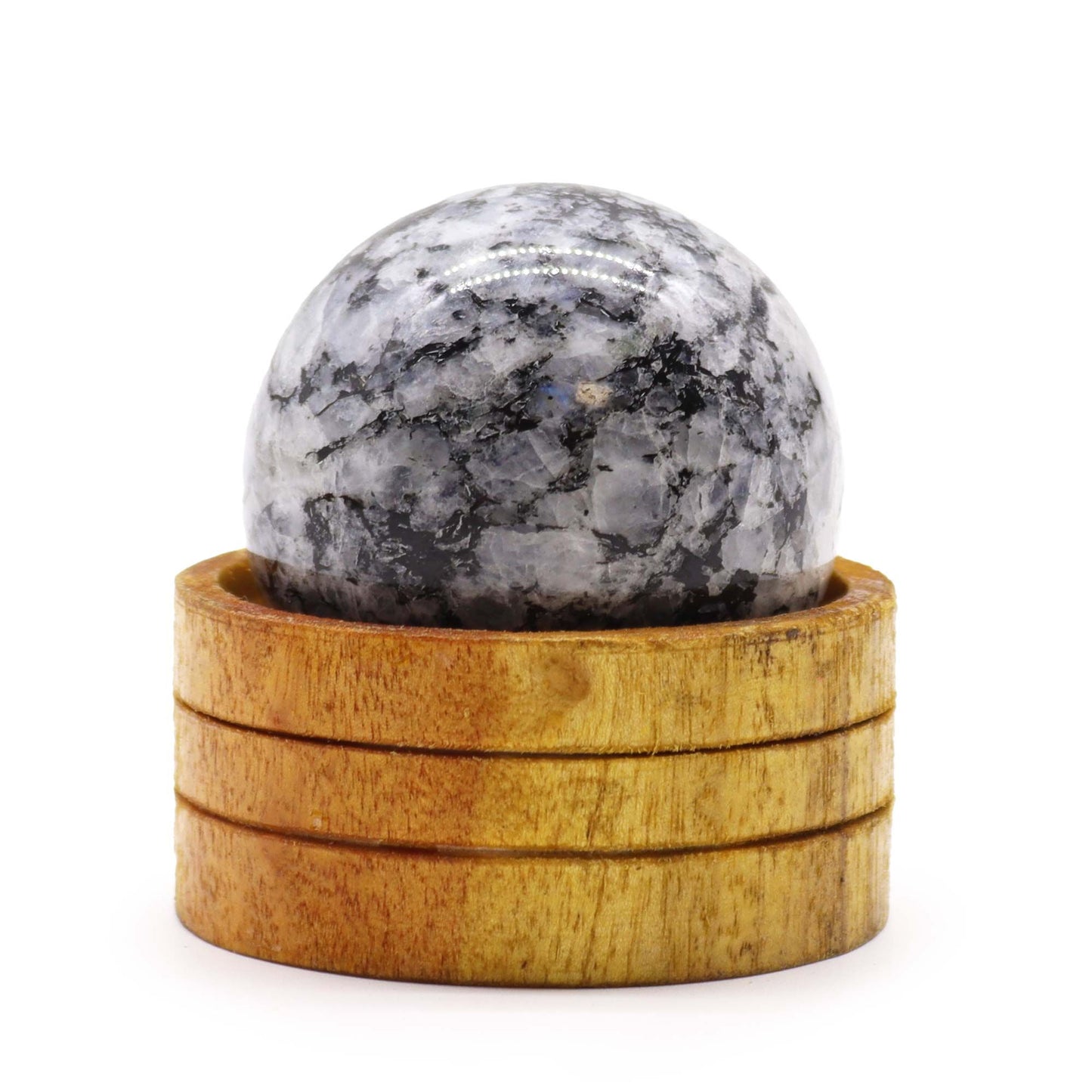 Gemstone Sphere 50mm - Indian Moonstone with Stand AW Dropship UK