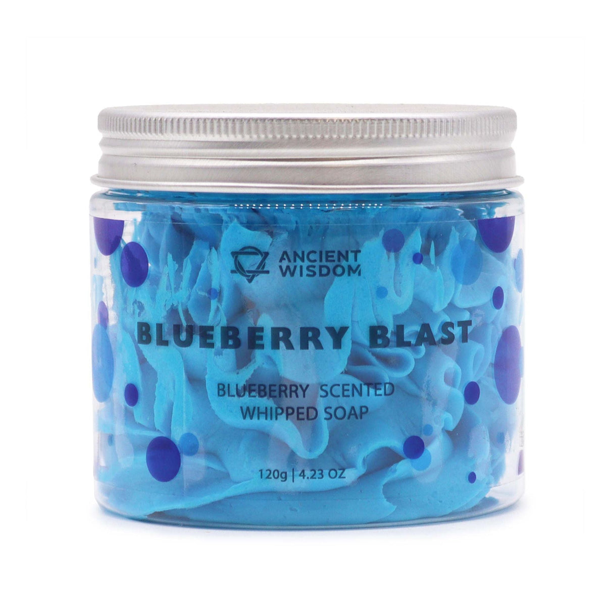 Blueberry whipped soap for bath and shower