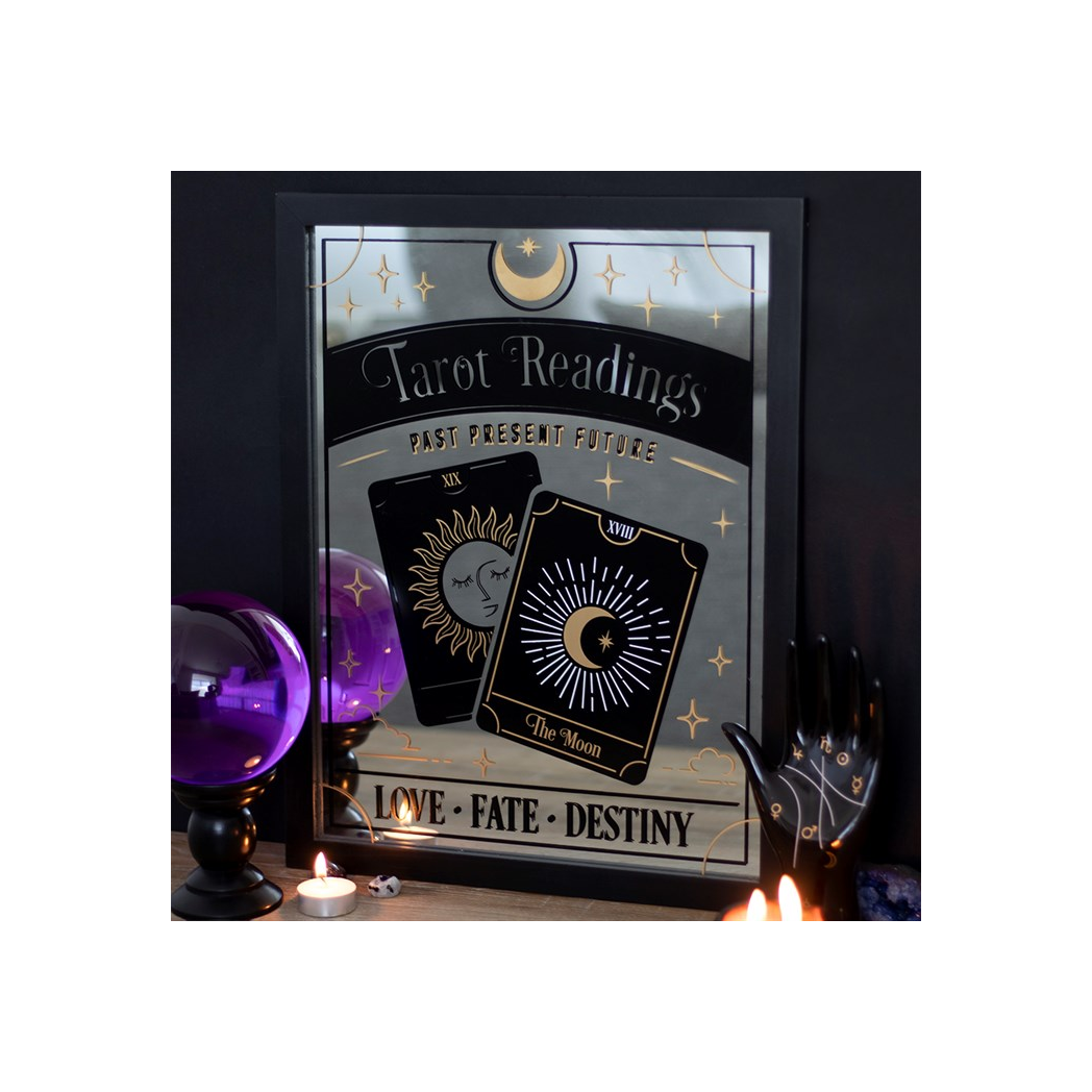 Tarot card mirrored wall hanging spiritual home decor