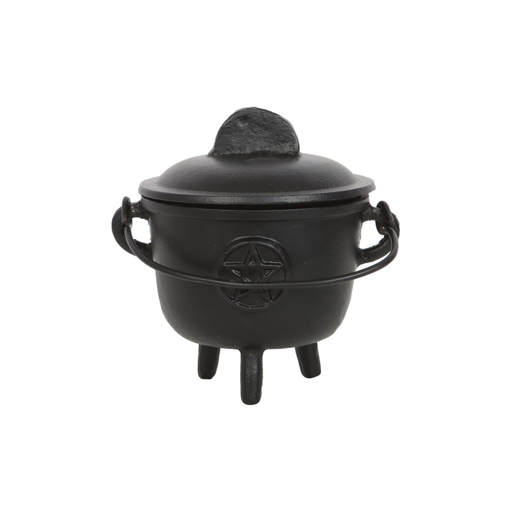 11cm Cast Iron Cauldron with Pentagram N/A