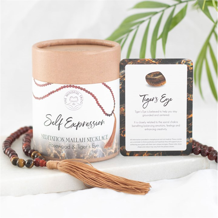 Self Expression Rosewood & Tiger's Eye Mallah Necklace N/A