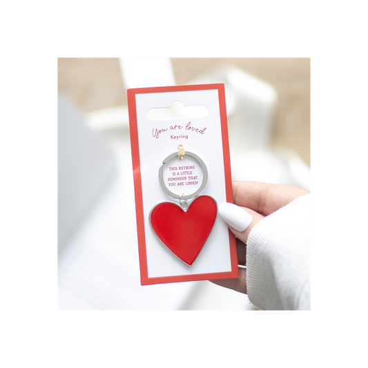 You Are Loved Heart Keyring