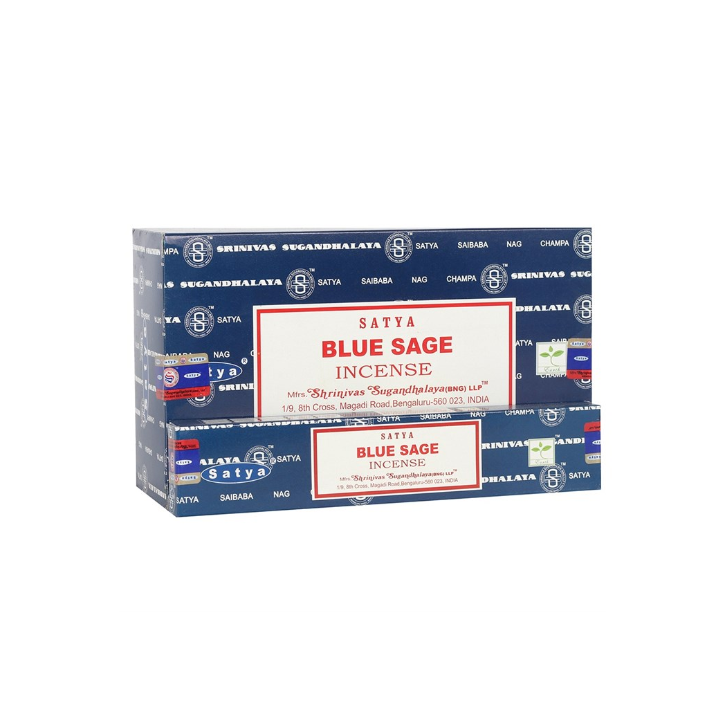 Set of 12 Packets of Blue Sage Incense Sticks by Satya N/A