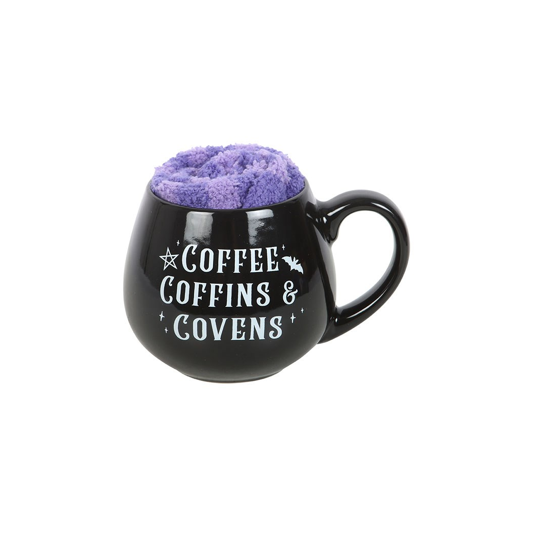 Coffee, Coffins & Covens Mug and Socks Set N/A