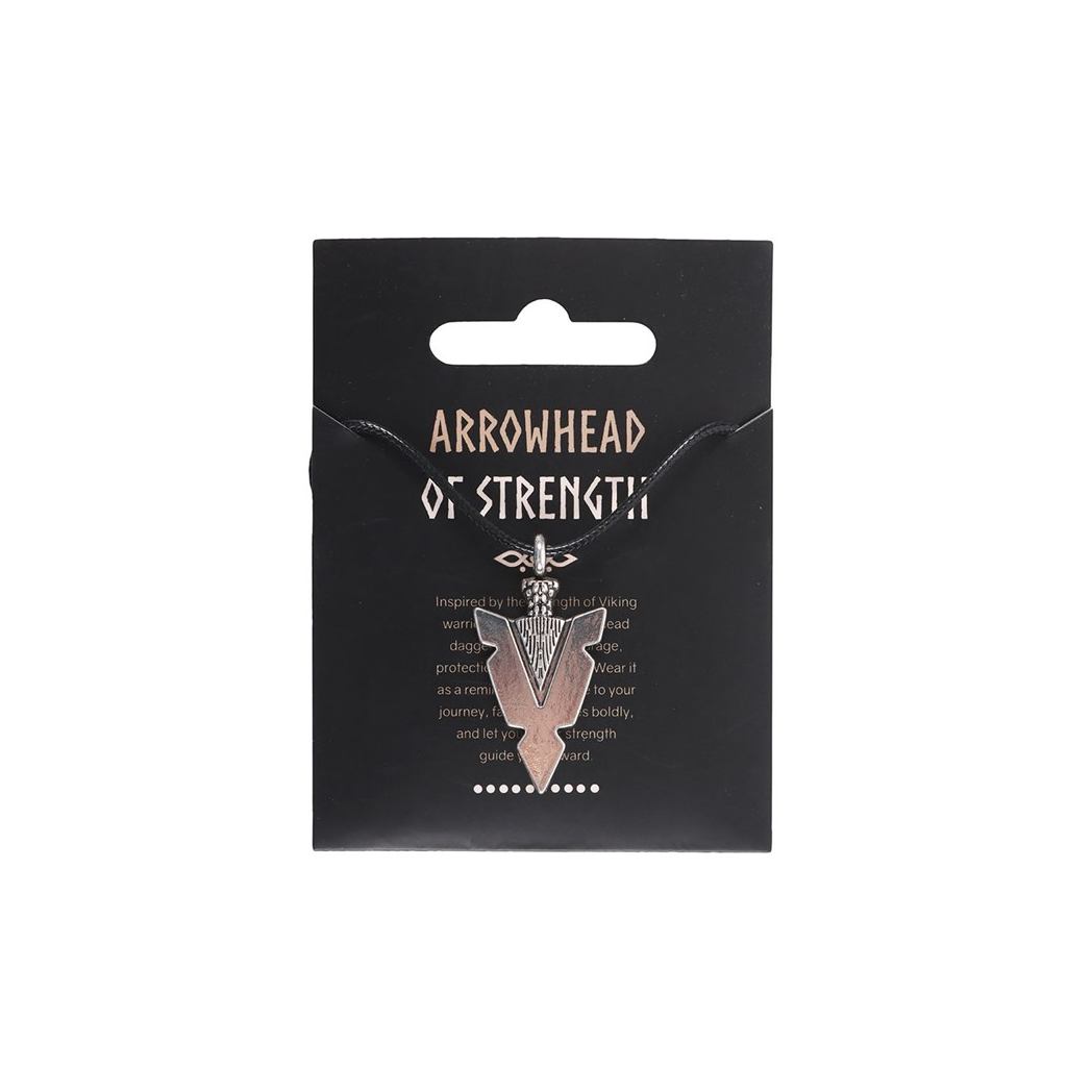 Arrowhead of Strength Viking Cord Necklace N/A