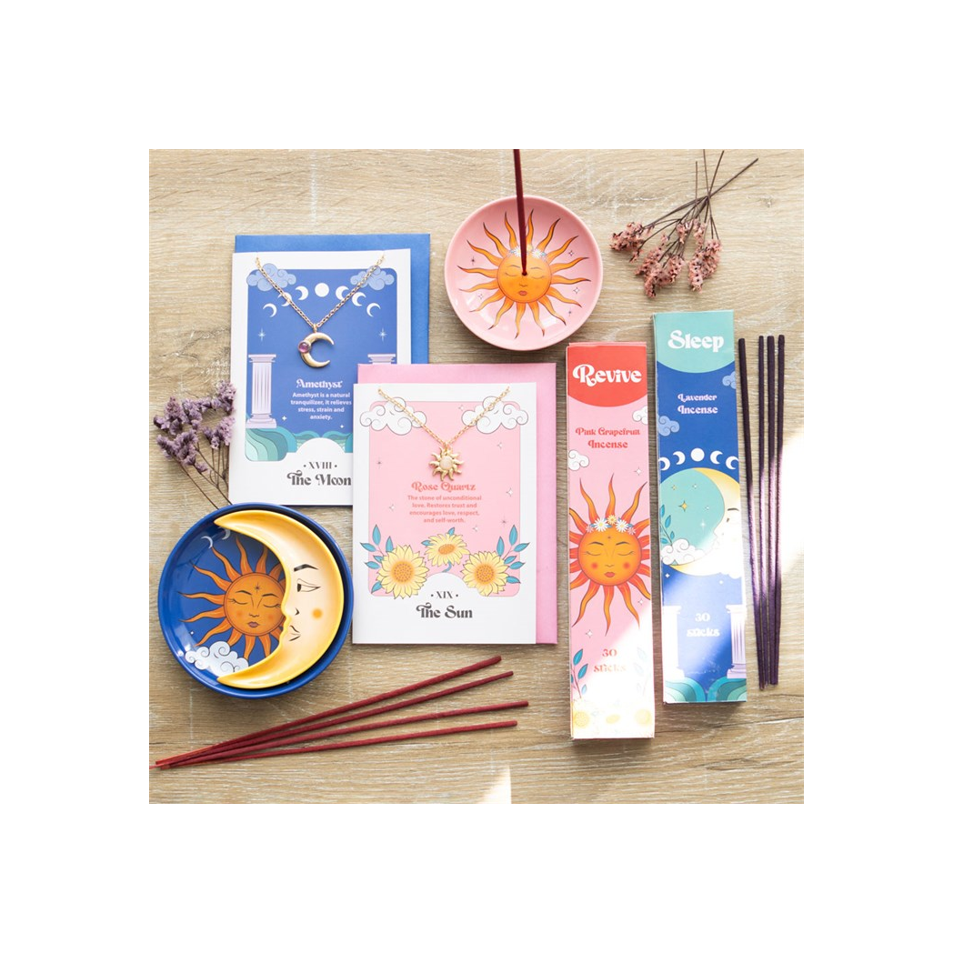 The Sun Celestial Rose Quartz Necklace Card N/A