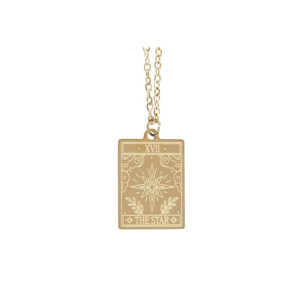 The Star Vintage Tarot Necklace on Greeting Card N/A
