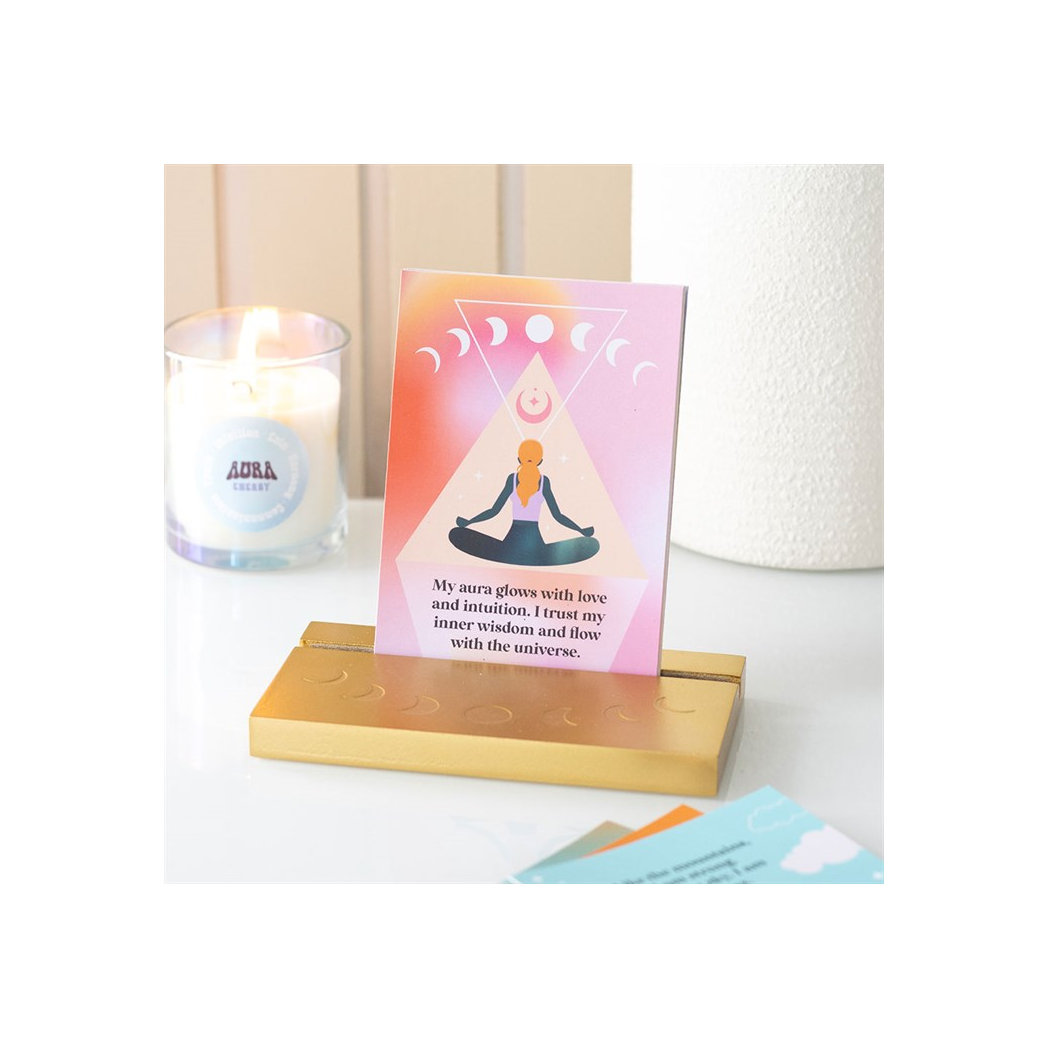 Aura Affirmation Cards with Wooden Stand N/A