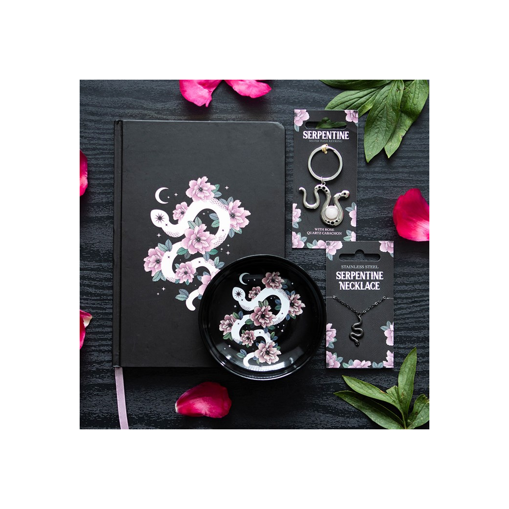 Snake Keyring with Rose Quartz Crystal N/A