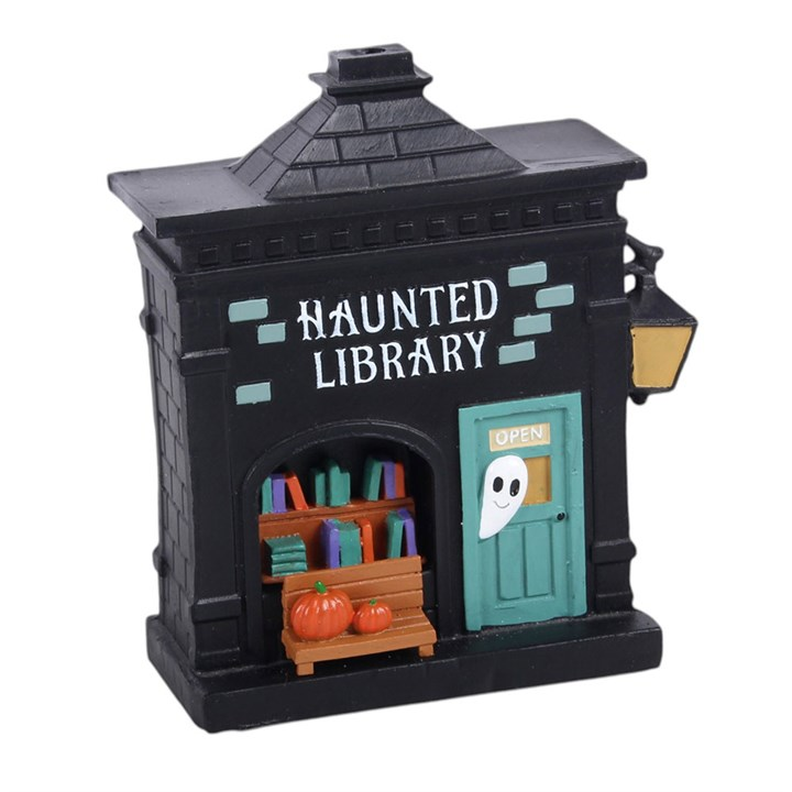 Haunted Library resin incense holder for gothic home decor