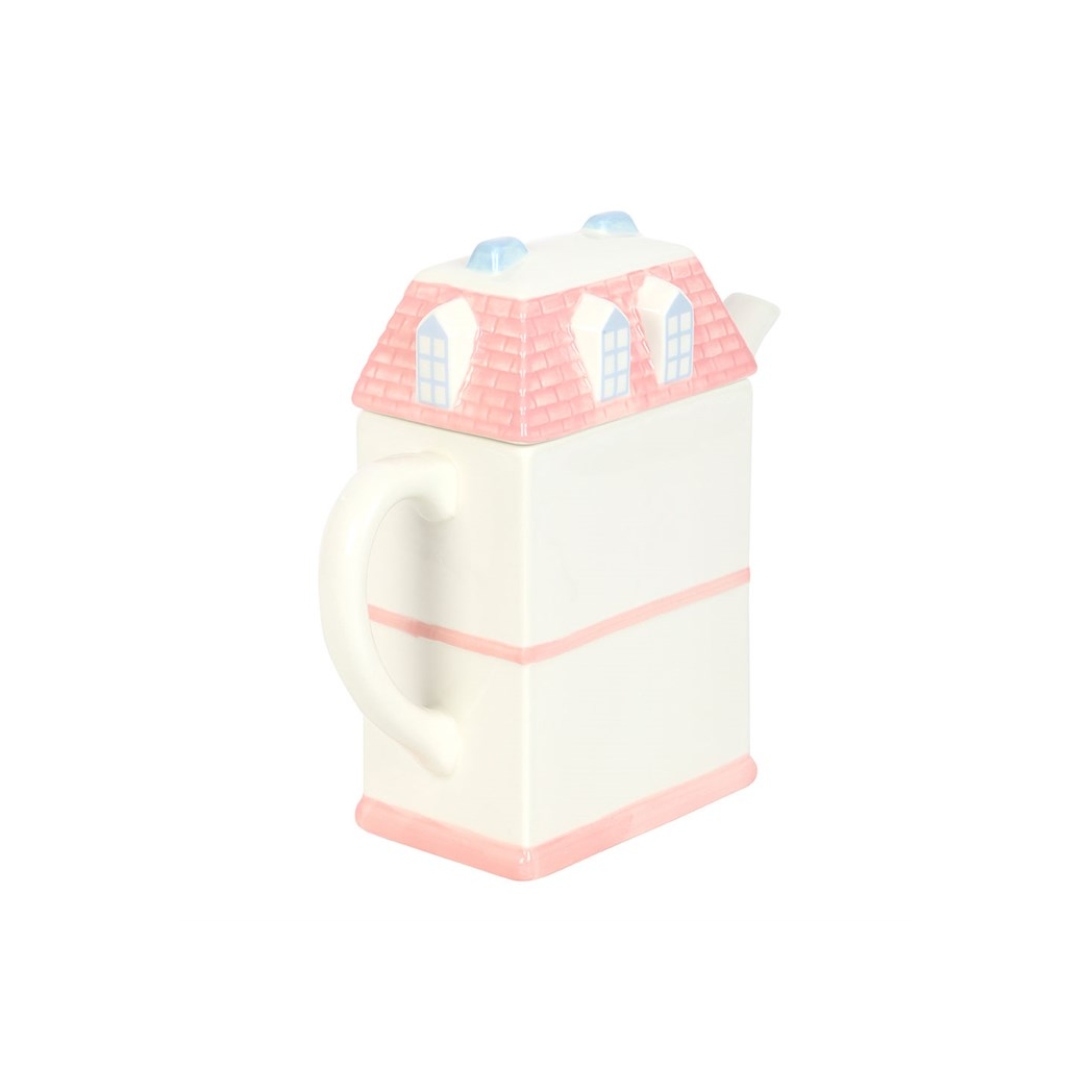 Pastel House Shaped Teapot N/A
