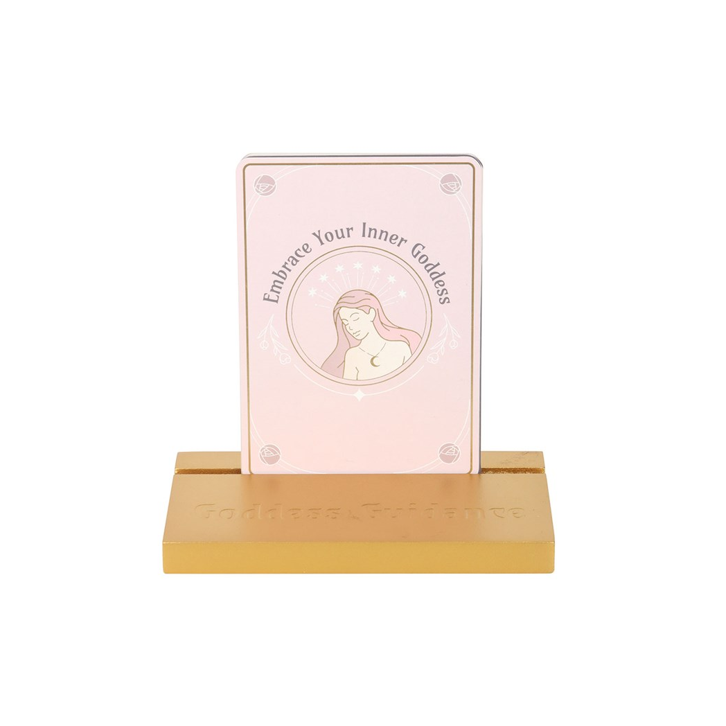 Goddess Energy Affirmation Cards with Wooden Stand N/A