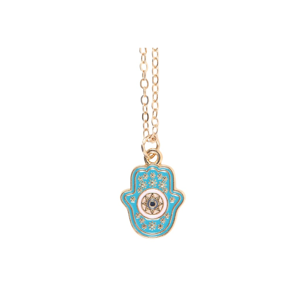 Hand of Hamsa Necklace on Greeting Card N/A