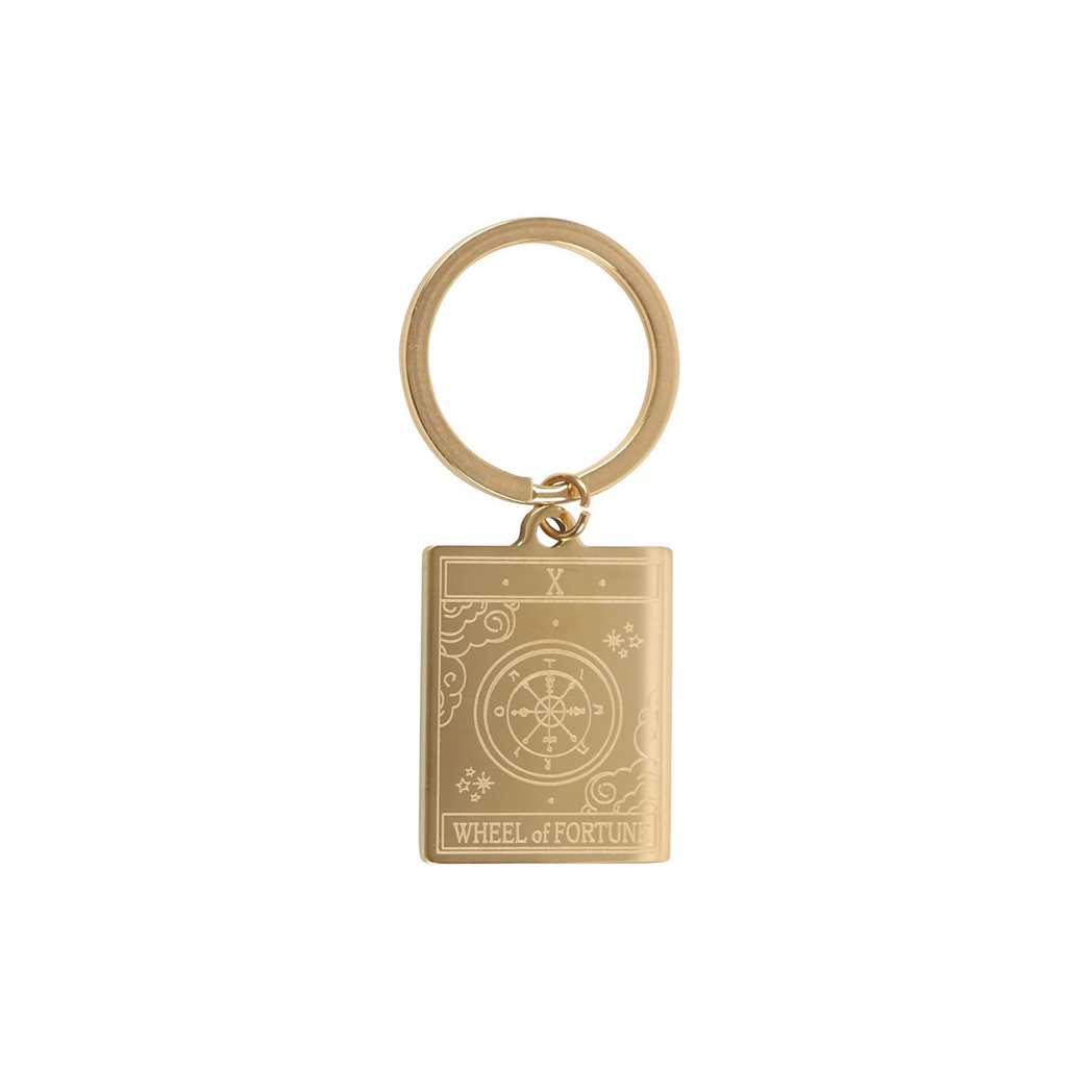 The Wheel of Fortune Vintage Tarot Keyring N/A