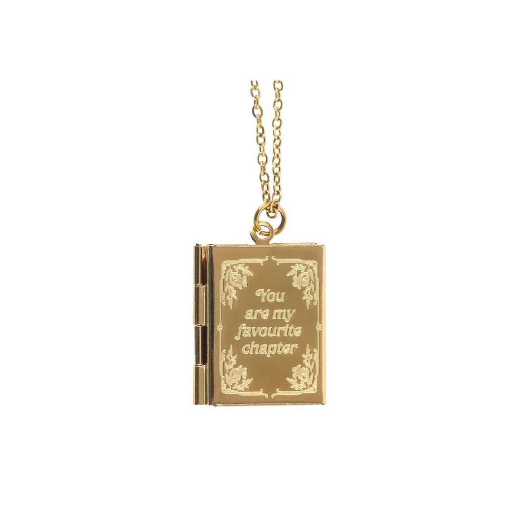 Book Shaped Locket Necklace in Gift Box N/A