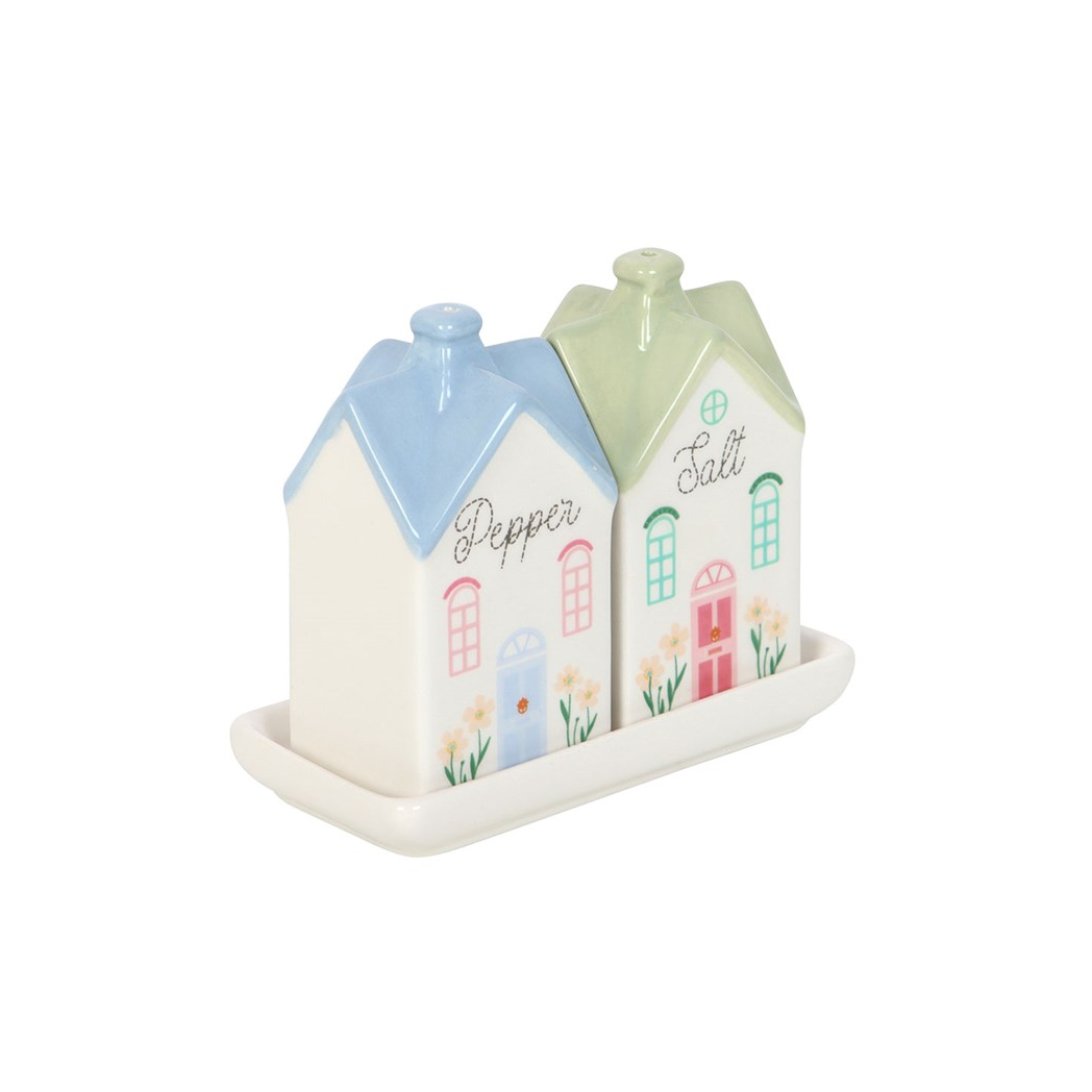 Pastel town house ceramic kitchen shakers