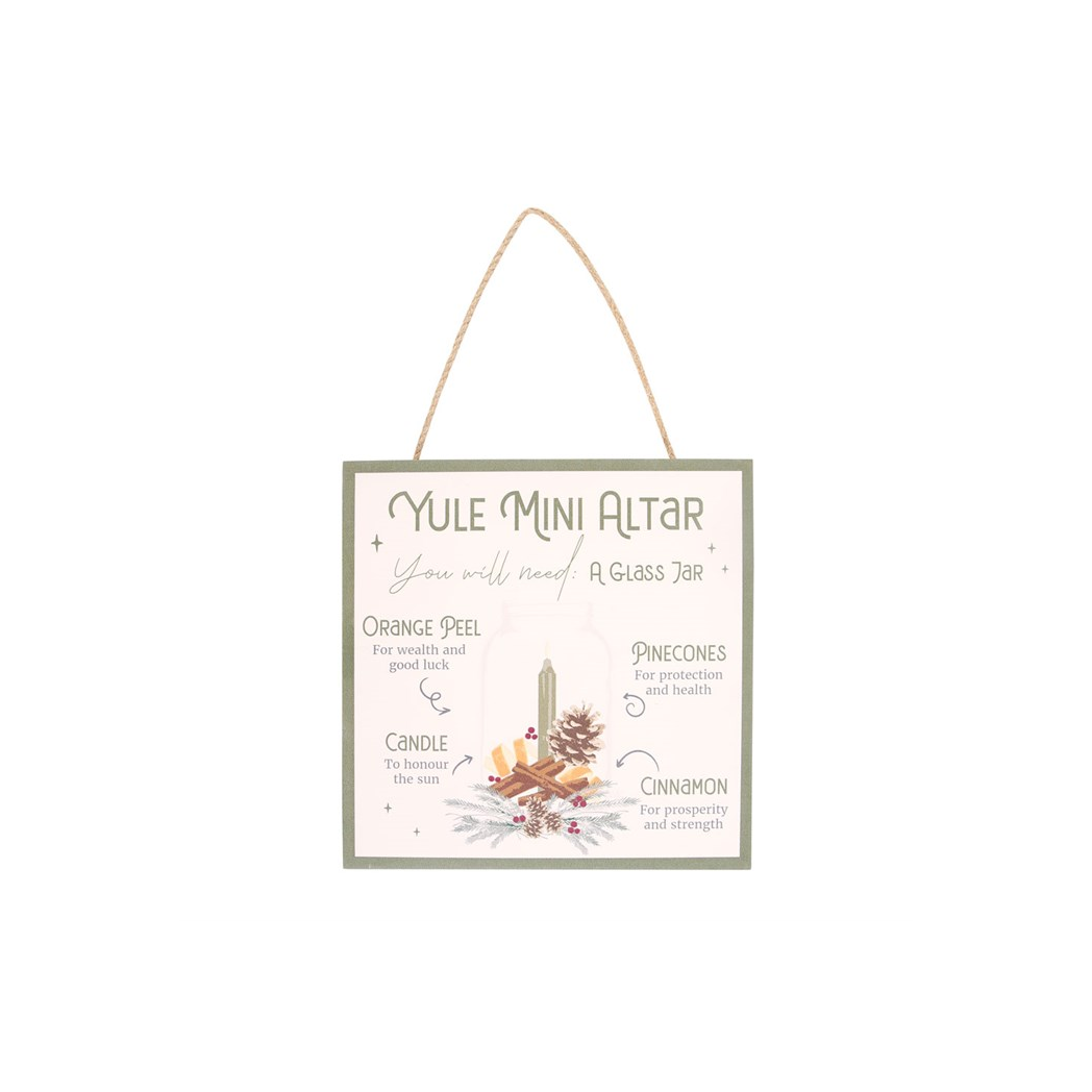 20cm Yule Altar MDF Hanging Sign N/A