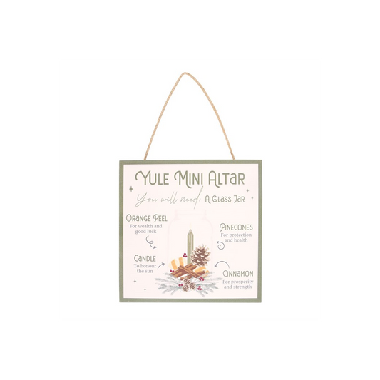 20cm Yule Altar MDF Hanging Sign N/A