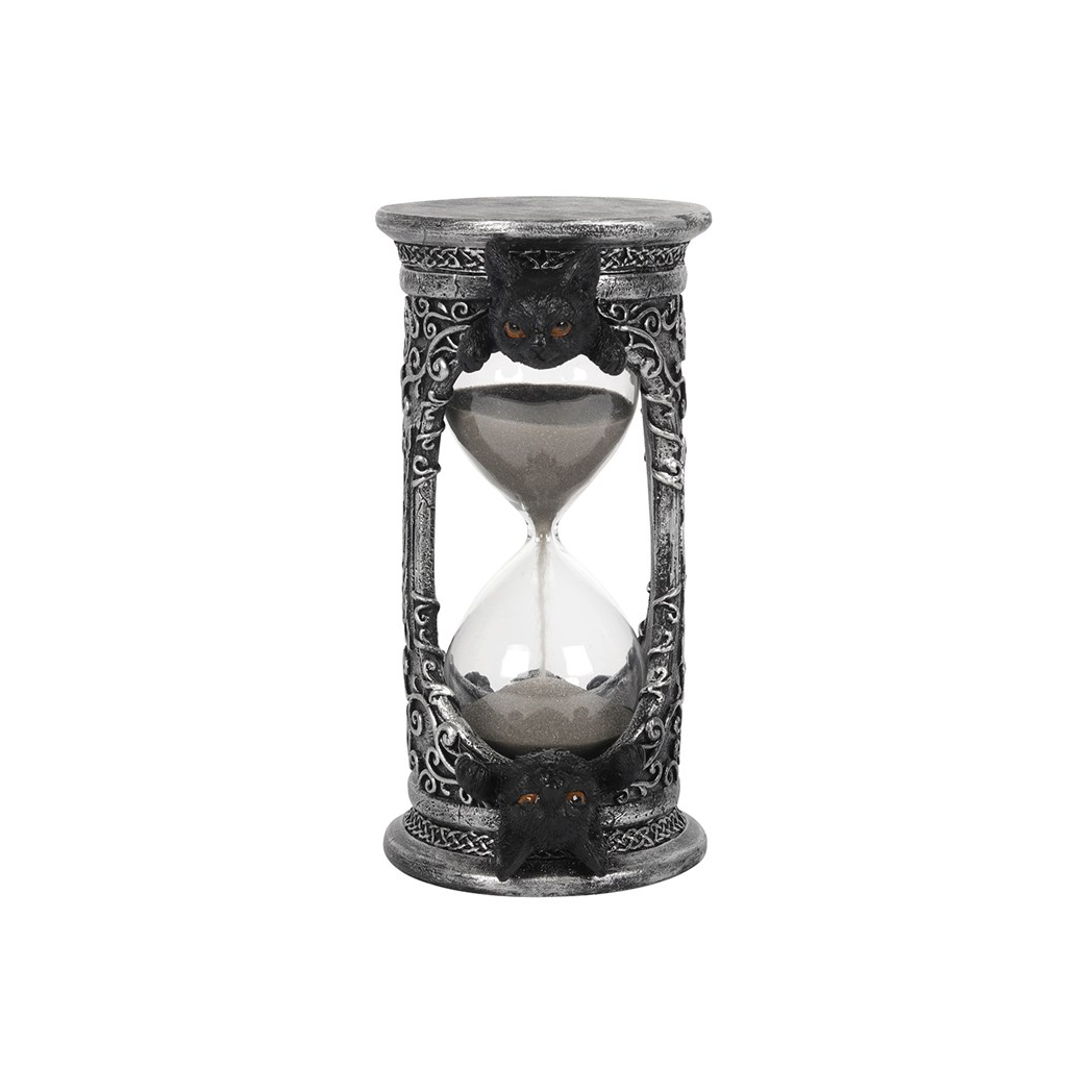 17cm Black Cat Hourglass Timer N/A