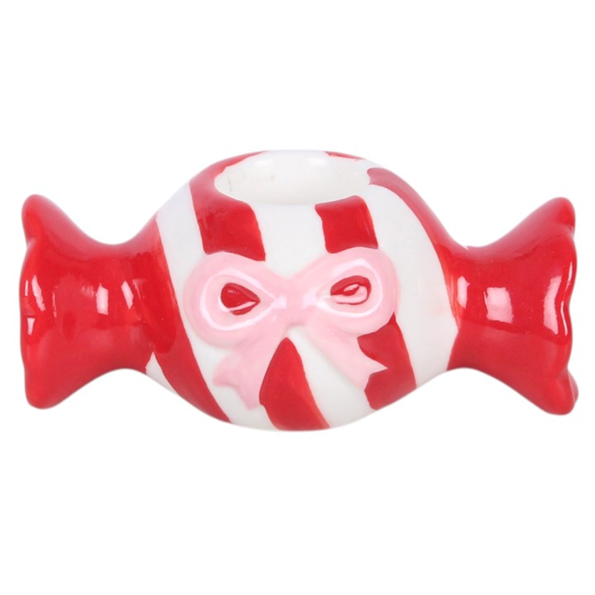 Christmas Candy Taper Candle Holder N/A