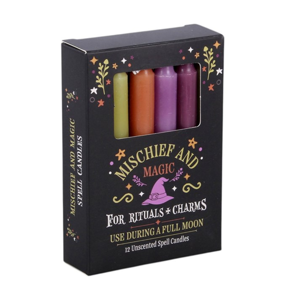 Pack of 12 Mischief and Magic Spell Candles N/A