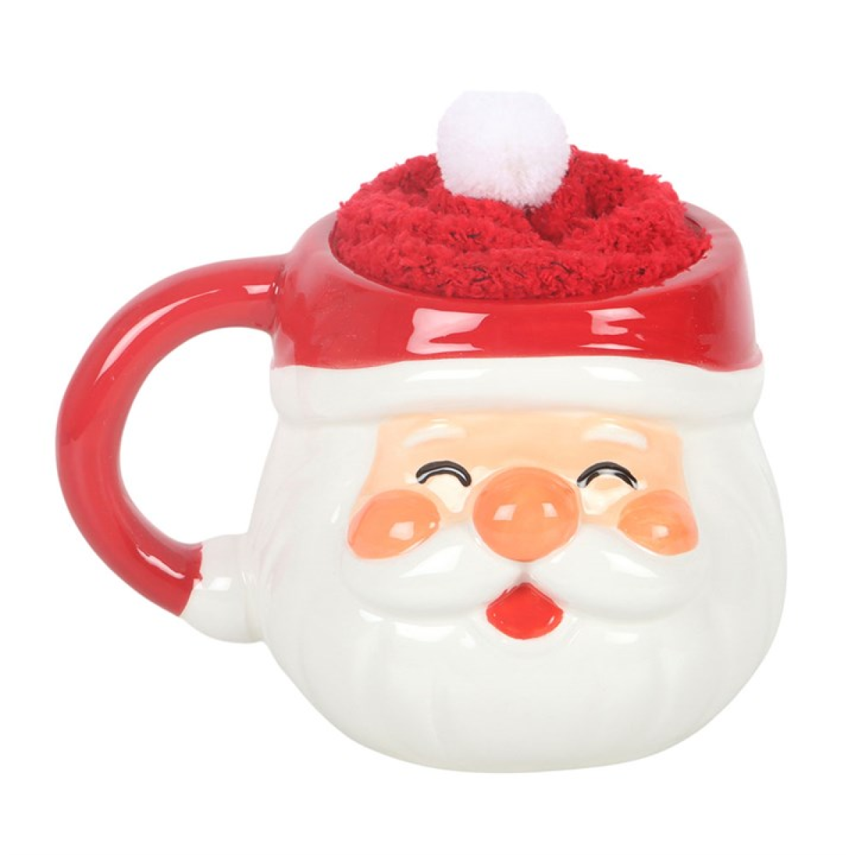 Jolly Santa Christmas Mug and Socks Set N/A