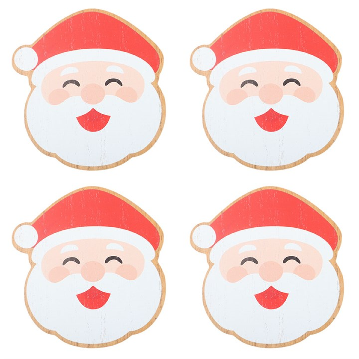 Jolly Santa Christmas Coaster Set N/A