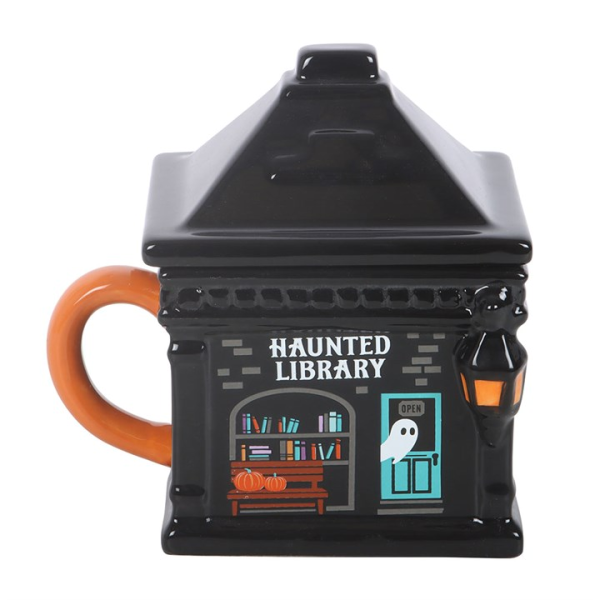 Haunted Library Lidded Mug N/A