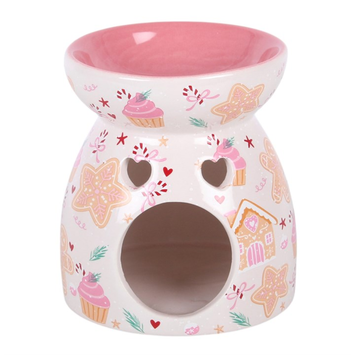 Christmas gingerbread print ceramic oil burner