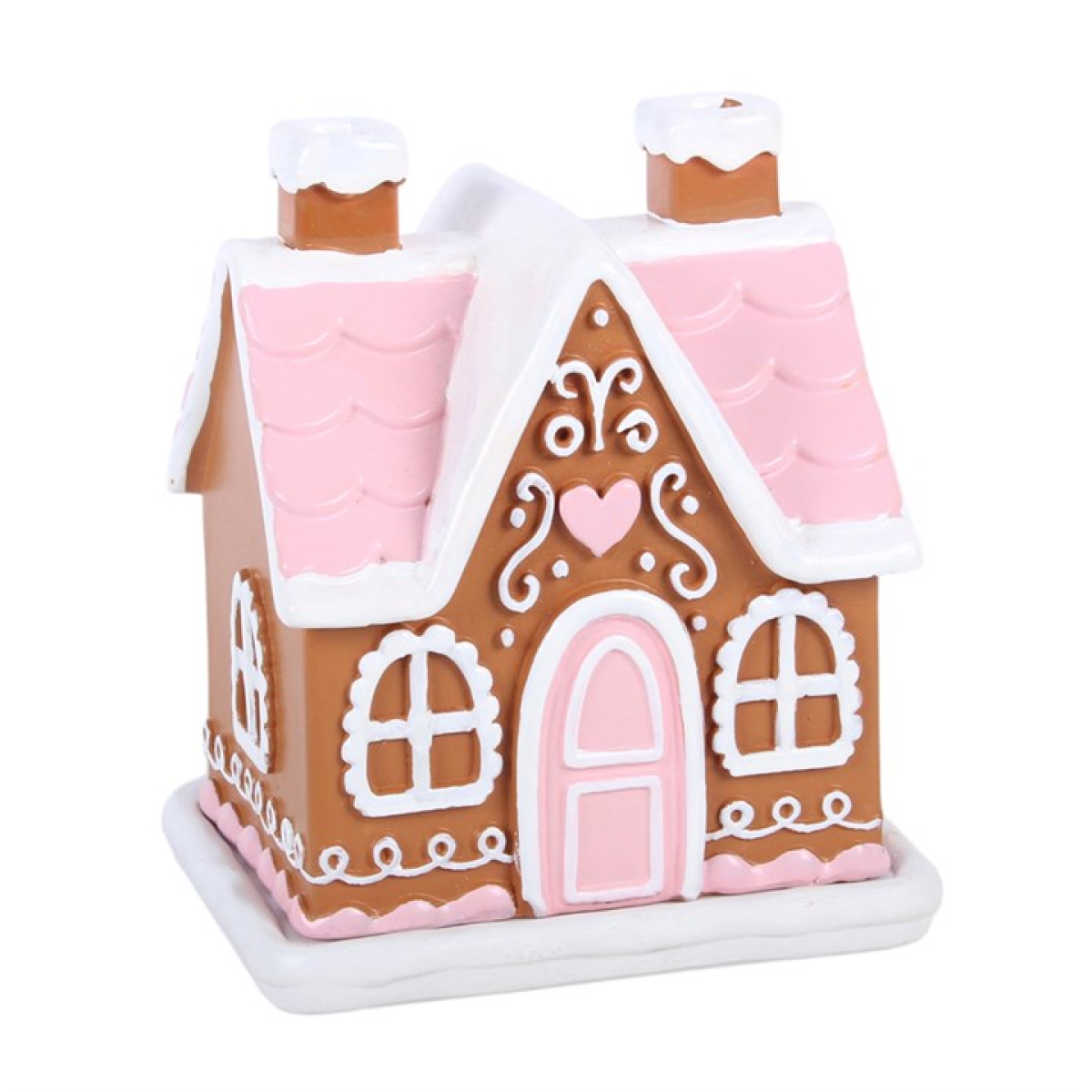 Pink Gingerbread House Incense Cone Burner N/A