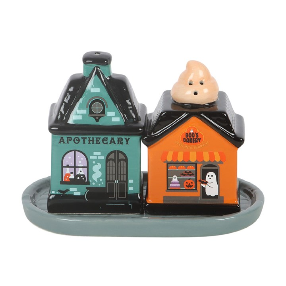 Spooky Street Salt and Pepper Shakers N/A