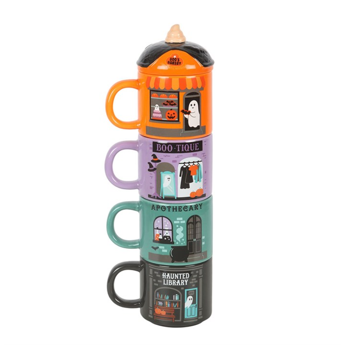 Spooky Street Stacking Mug Set N/A