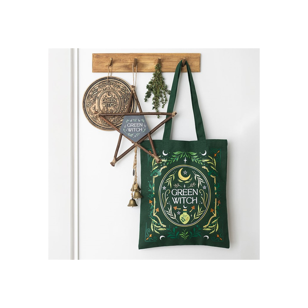 Green Witch Bronze Effect Terracotta Hanging Plaque N/A