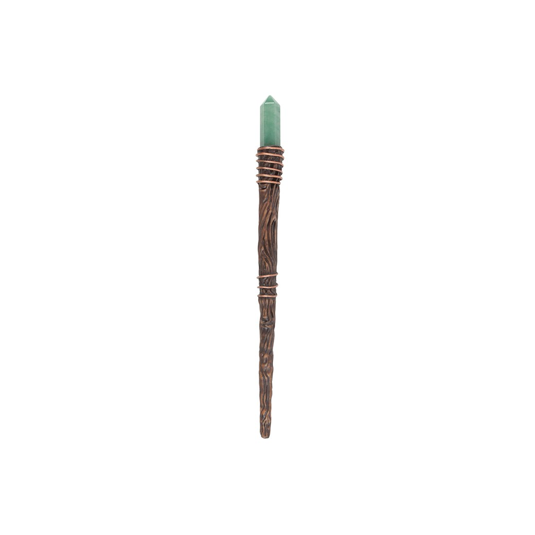 Thin Abundance Green Aventurine Crystal Wand N/A