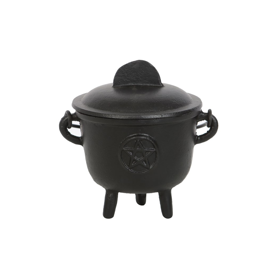 11cm Cast Iron Cauldron with Pentagram N/A