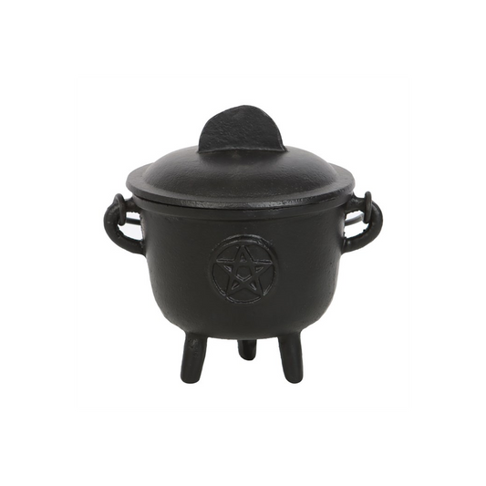 11cm Cast Iron Cauldron with Pentagram N/A