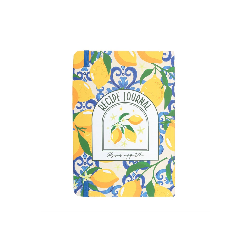 Italian Lemon Print A5 Recipe Journal N/A