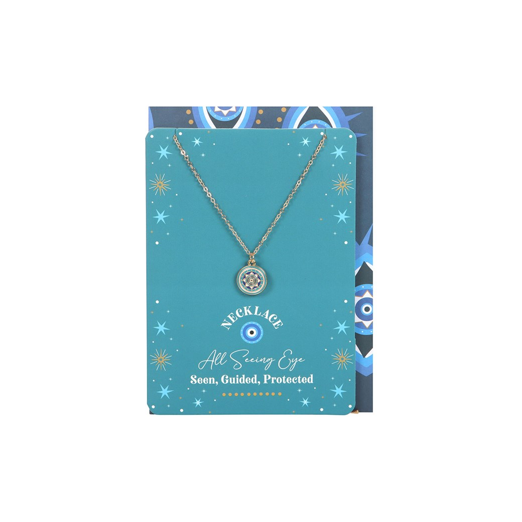 All Seeing Eye Necklace on Greeting Card N/A