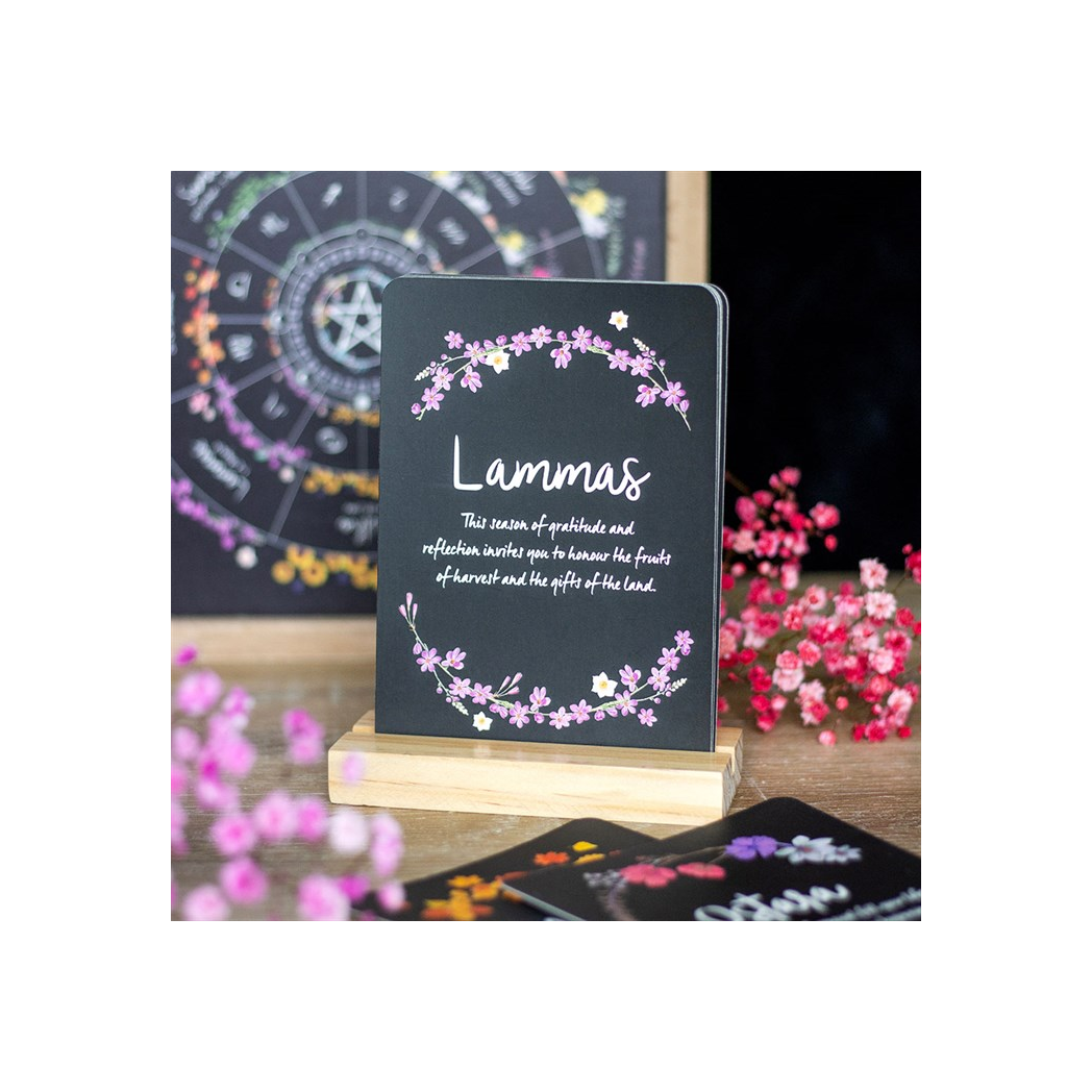 Wheel of the Year Altar Cards with Stand N/A