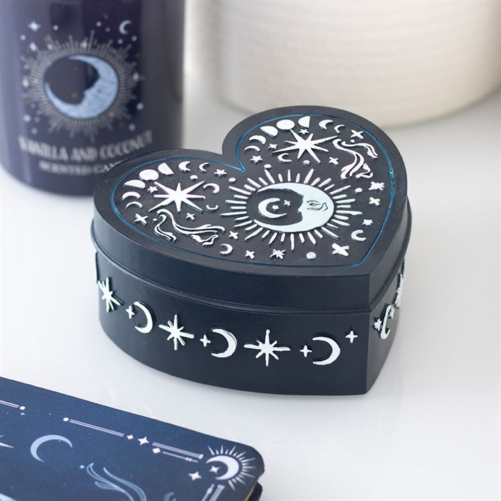 Blue Moon Heart Trinket Box N/A