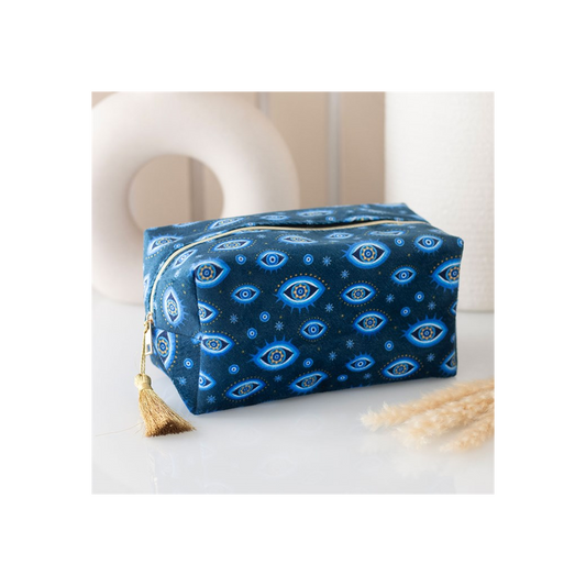 All Seeing Eye Print Velvet Makeup Bag N/A
